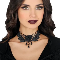 Halsband Choker med Ros