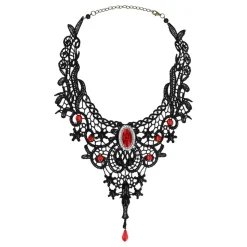 Halsband Choker Svart med Spets