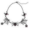 Halsband Svart med Spindlar