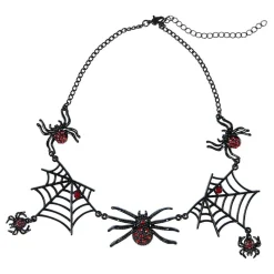 Halsband Svart med Spindlar