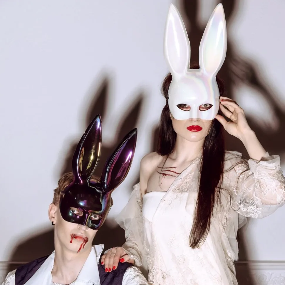Halvmask Kanin Iredescent