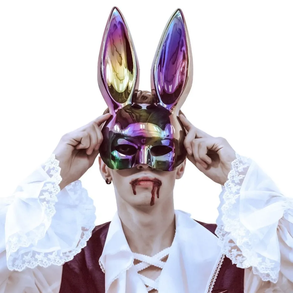 Halvmask Kanin Iredescent