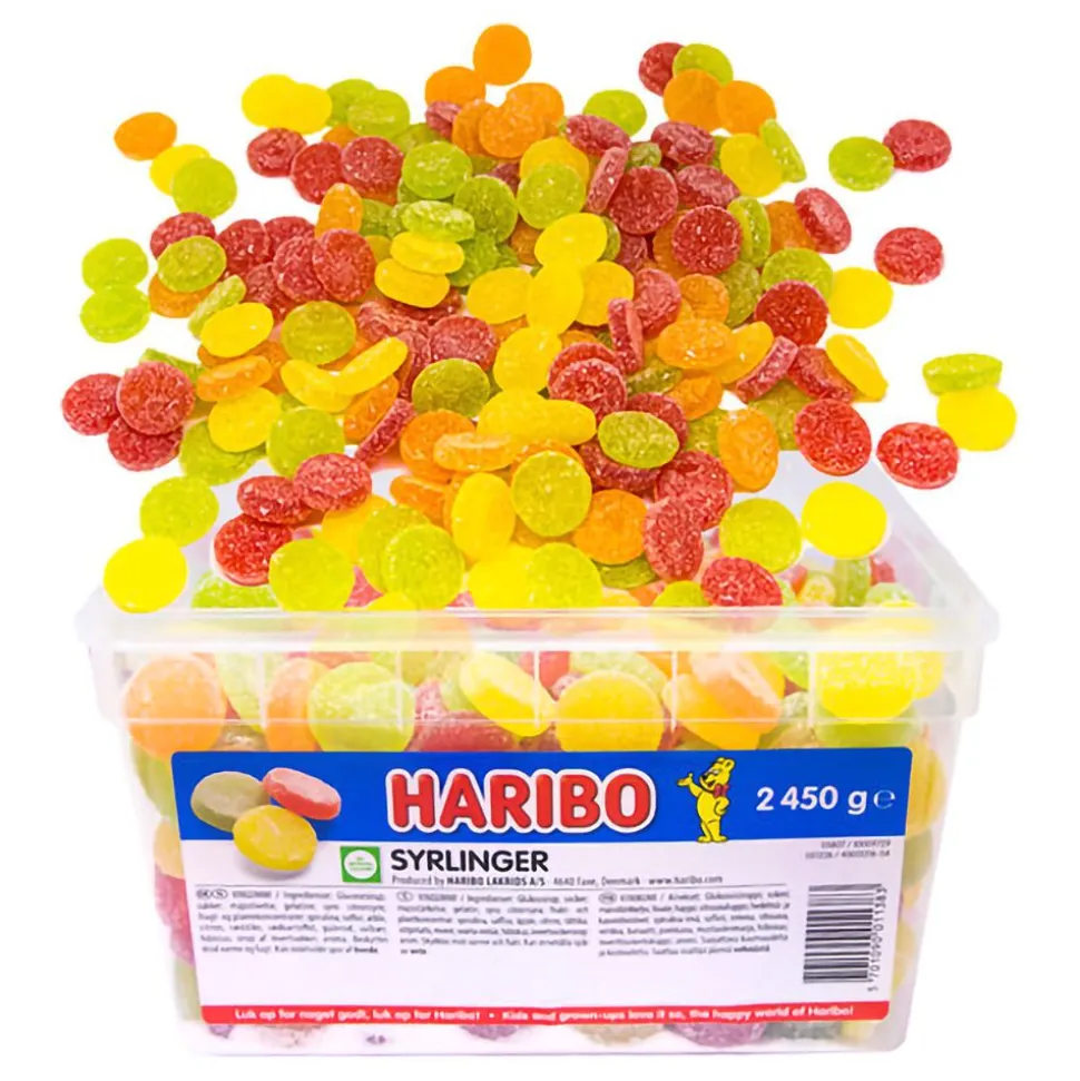 Haribo Syrlingar Lösvikt i Burk