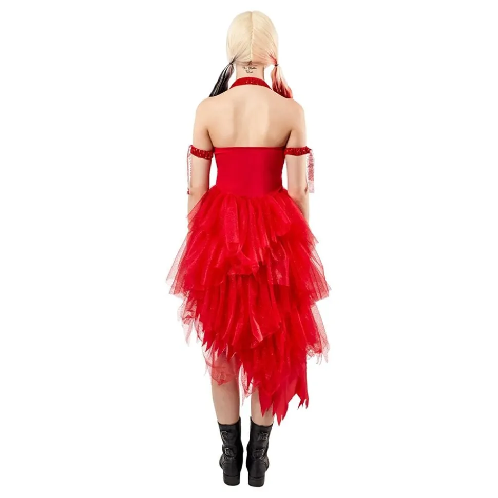 Harley Quinn Röd Klänning Maskeraddräkt
