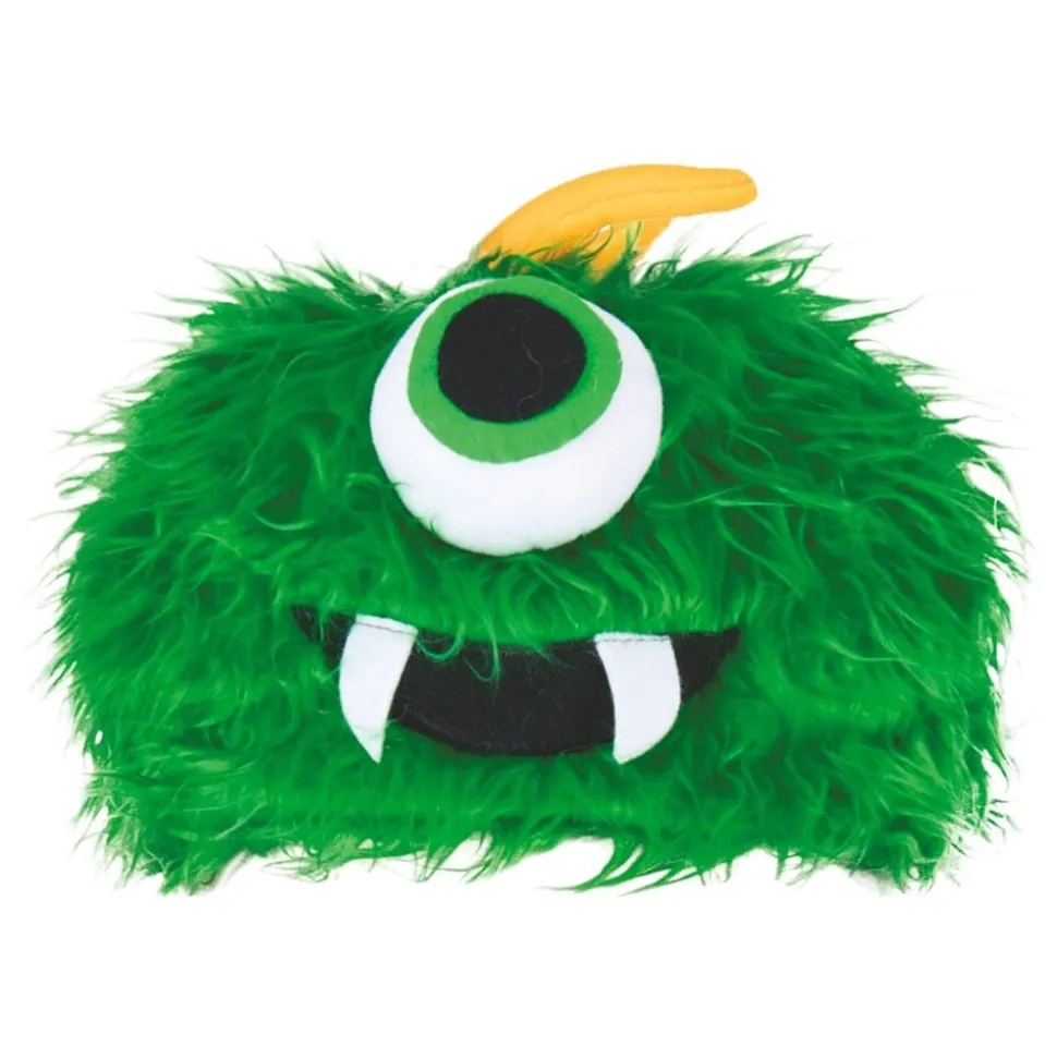 Hatt Fluffigt Monster Ljusgrön