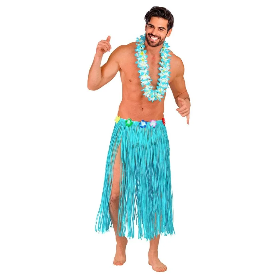 Hawaiikjol med Blommor Blå