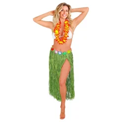 Hawaiikjol med Blommor Grön