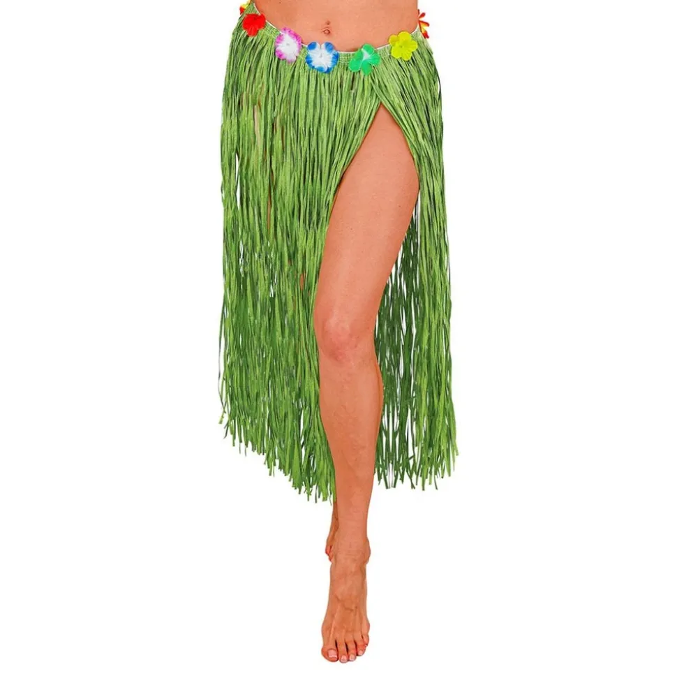 Hawaiikjol med Blommor Grön