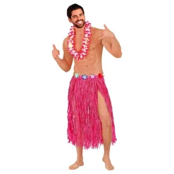 Hawaiikjol med Blommor Rosa