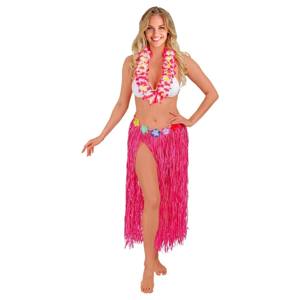 Hawaiikjol med Blommor Rosa