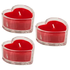 Hjärtformade Doftljus Vit/Röd