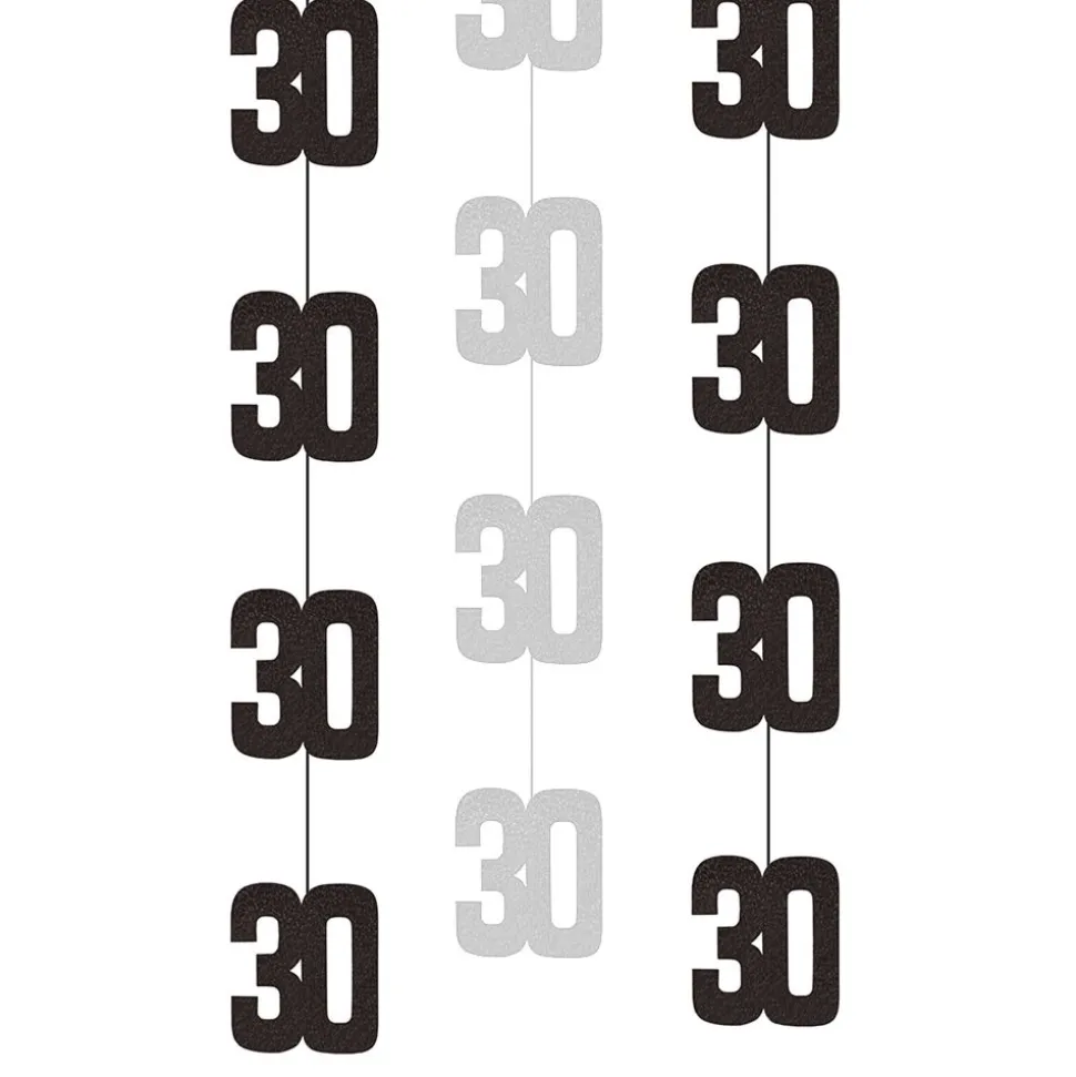 Hängande Dekorationer 30 Svart/Silver