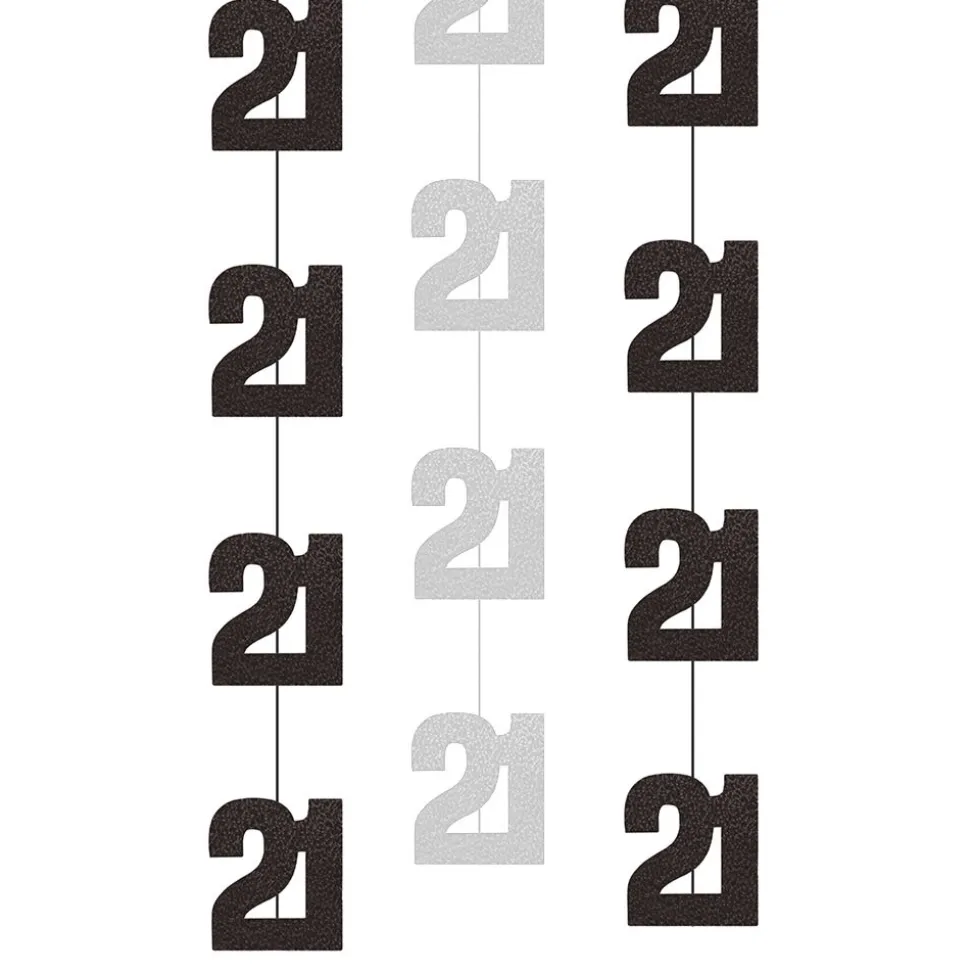 Hängande Dekorationer 21 Svart/Silver