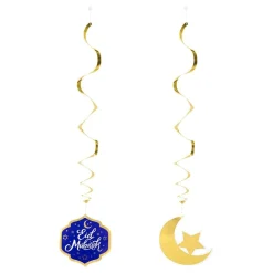 Hängande Swirls Eid Mubarak