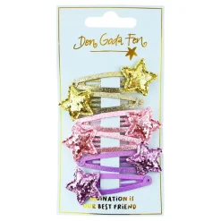 Hårspännen Stjärnor Glitter