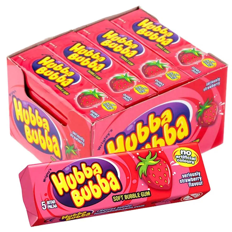Hubba Bubba Jordgubb Storpack