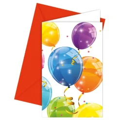 Inbjudningskort Ballonger