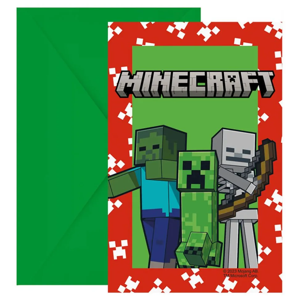 Inbjudningskort & Kuvert Minecraft