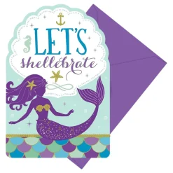 Inbjudningskort Mermaid Wishes