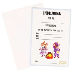 Inbjudningskort Musse & Helium