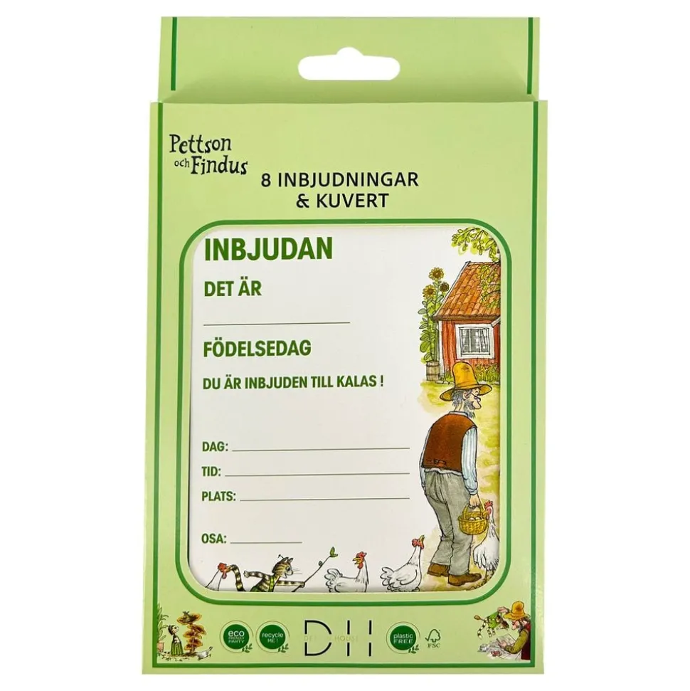 Inbjudningskort Pettson & Findus