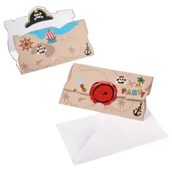 Inbjudningskort Pirat Jolly Roger