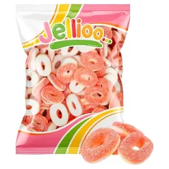 Jellioo Sour Peach Rings Storpack