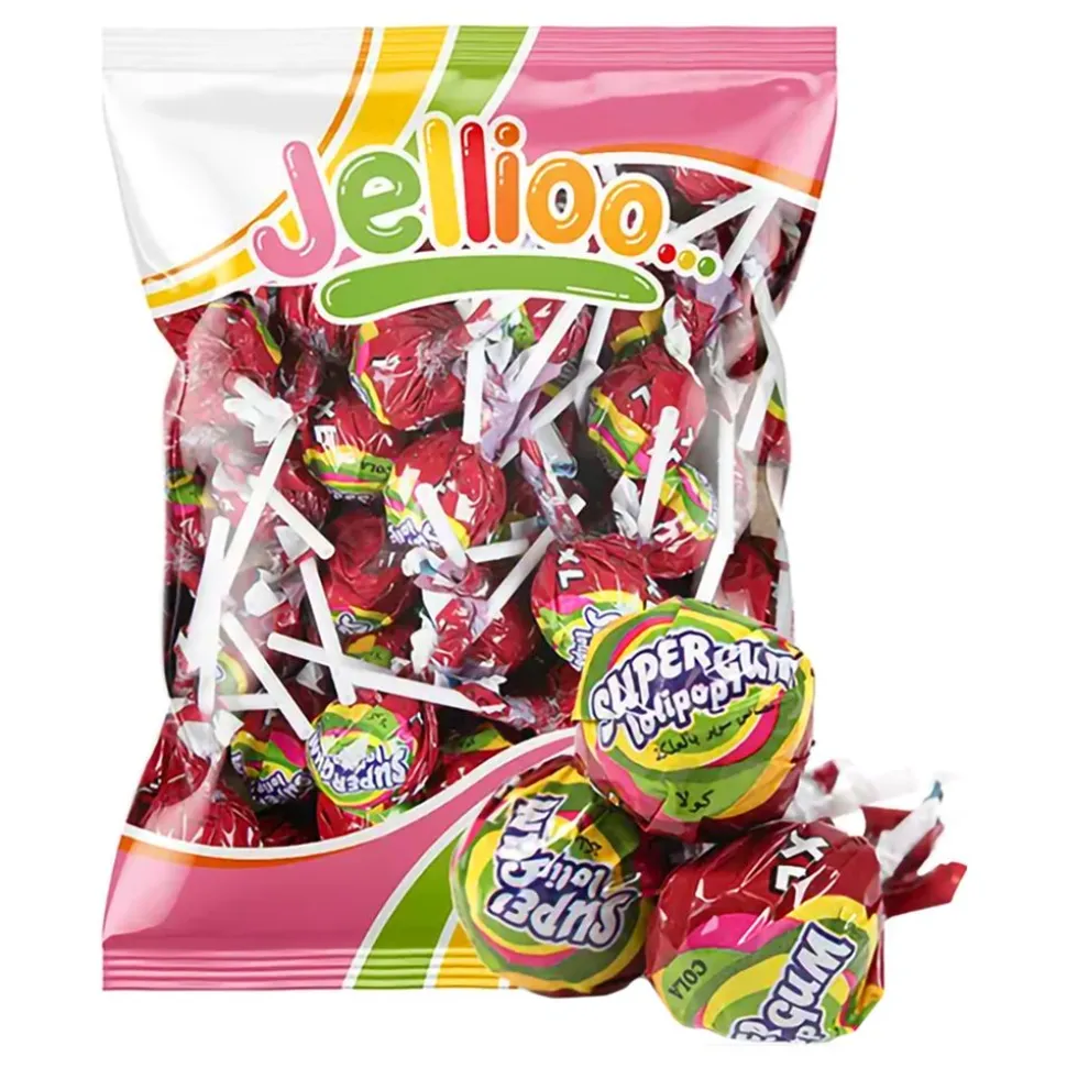 Jellioo Super Gum Lollipop Cola Storpack