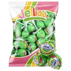 Jellioo Super Gum Lollipop Green Apple Storpack