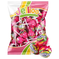 Jellioo Super Gum Lollipop Strawberry Storpack