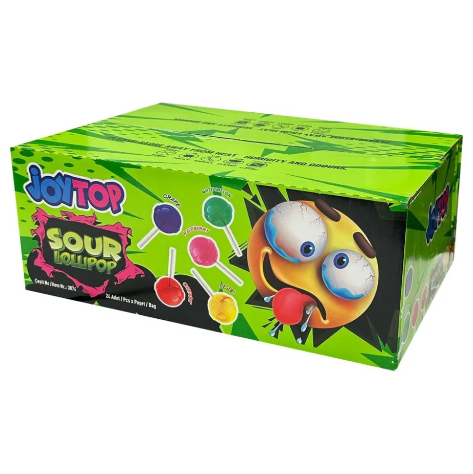 JoyTop Sour Lollipop Smiley Storpack