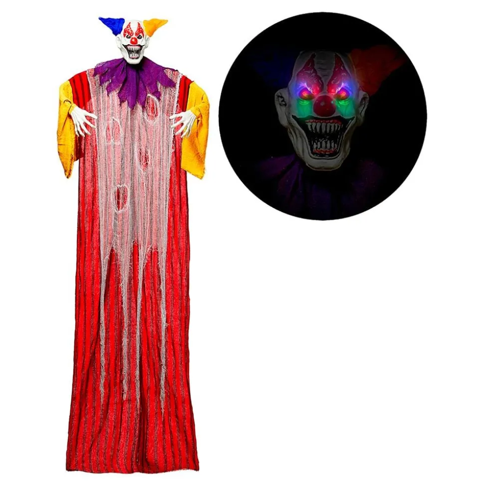 Jätteclown med Belysning Halloween Hängande Prop