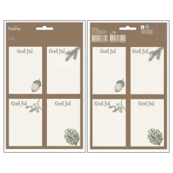 Juletiketter God Jul Brun