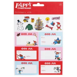 Juletiketter Pippi Långstrump