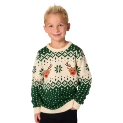 Julren Retro Grön Jultröja för Barn