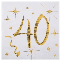 Kaffeservetter 40 Guld