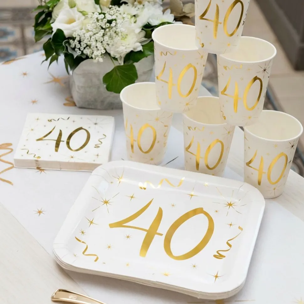 Kaffeservetter 40 Guld
