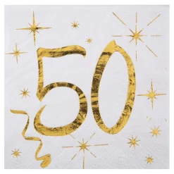 Kaffeservetter 50 Guld