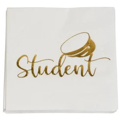 Kaffeservetter Student Guld
