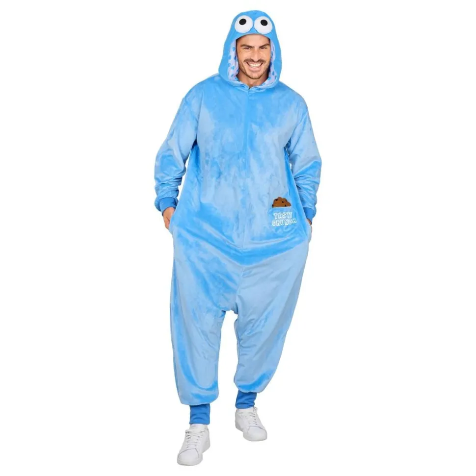 Kakmonster Blå Onesie Maskeraddräkt