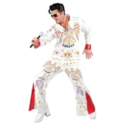 King of Rock Vit Maskeraddräkt
