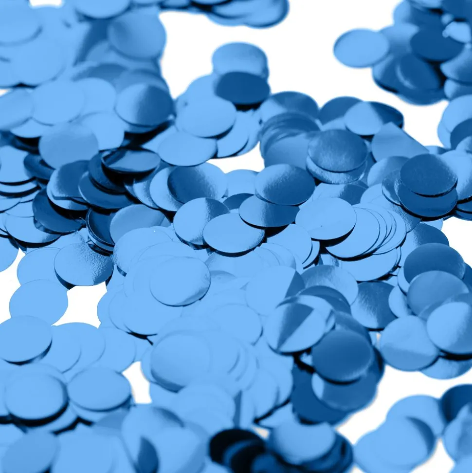 Konfetti Blå Metallic Runda