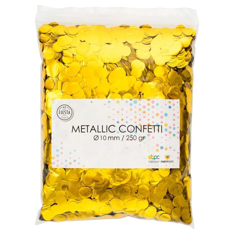 Konfetti Guld Metallic Runda