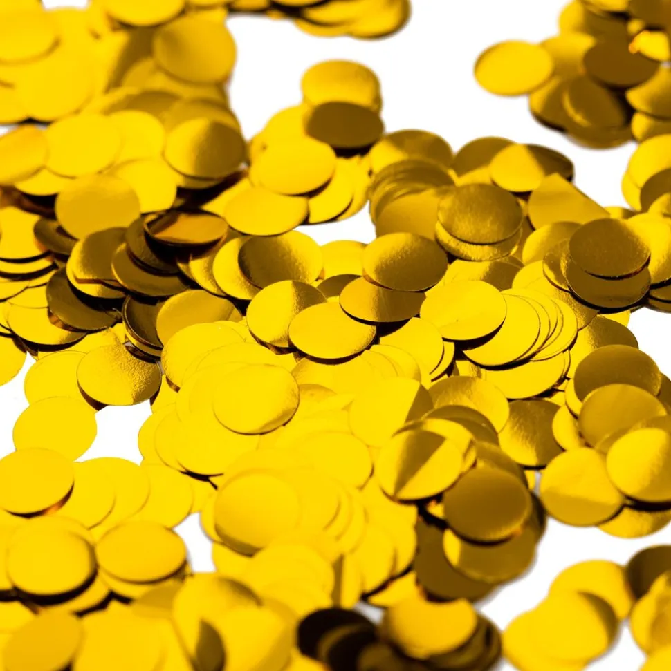Konfetti Guld Metallic Runda