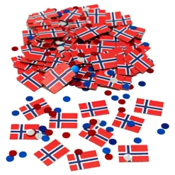 Konfetti Norska Flaggan