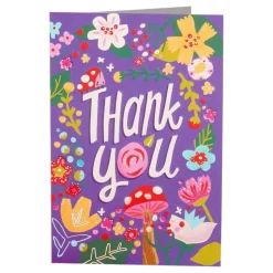 Kort Thank You Blommor