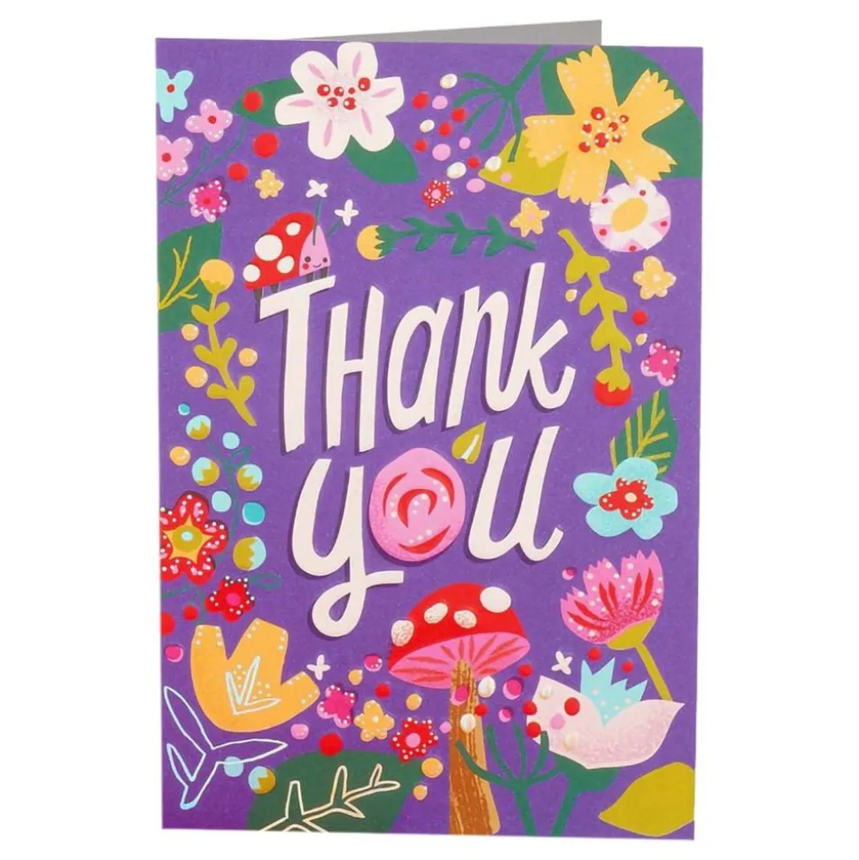 Kort Thank You Blommor