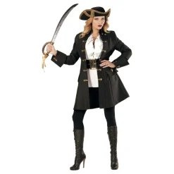 Kvinnlig Piratkapten Svart Rock