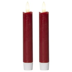 LED Antikljus Korta Rustic Röd