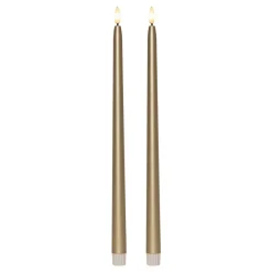 LED Antikljus Långa Metallic Guld